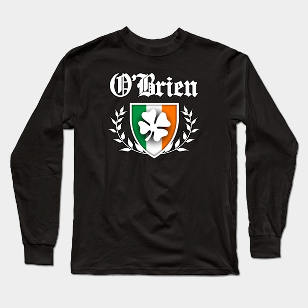 O'Brien Shamrock Crest Long Sleeve T-Shirt by robotface